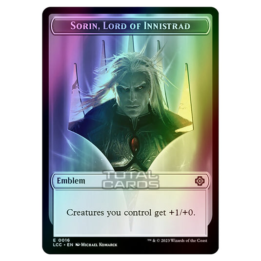 Magic The Gathering - The Lost Caverns of Ixalan - Commander Tokens - Sorin, Lord of Innistrad Emblem - 0016 (Foil)