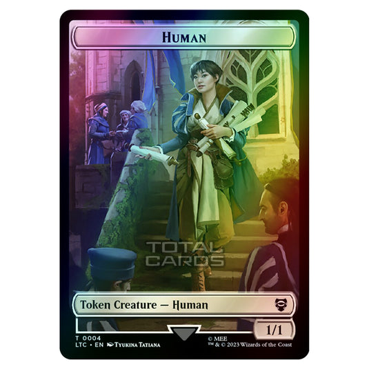 Magic The Gathering - Tales of Middle-earth Commander Tokens - Human - 0004 (Foil)