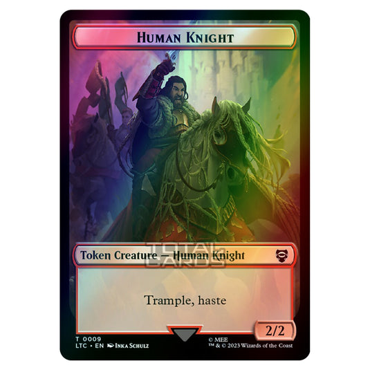 Magic The Gathering - Tales of Middle-earth Commander Tokens - Human Knight - 0009 (Foil)