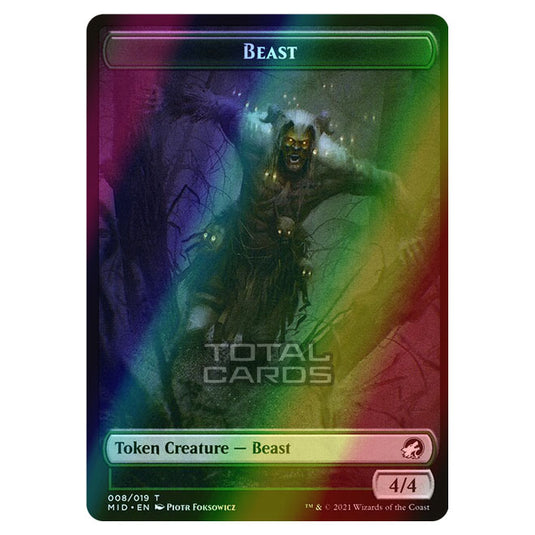 Magic The Gathering - Innistrad - Midnight Hunt - Beast - 8/20 (Foil)