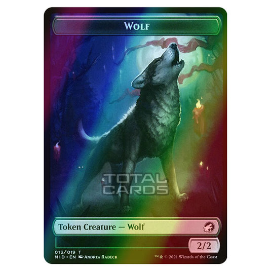 Magic The Gathering - Innistrad - Midnight Hunt - Wolf - 13/20 (Foil)