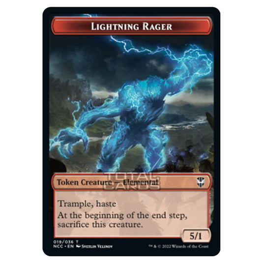 Magic The Gathering - Streets of New Capenna - Commander Tokens - Lightning Rager - 19/36