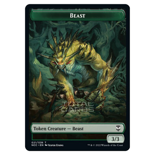 Magic The Gathering - Streets of New Capenna - Commander Tokens - Beast - 21/36