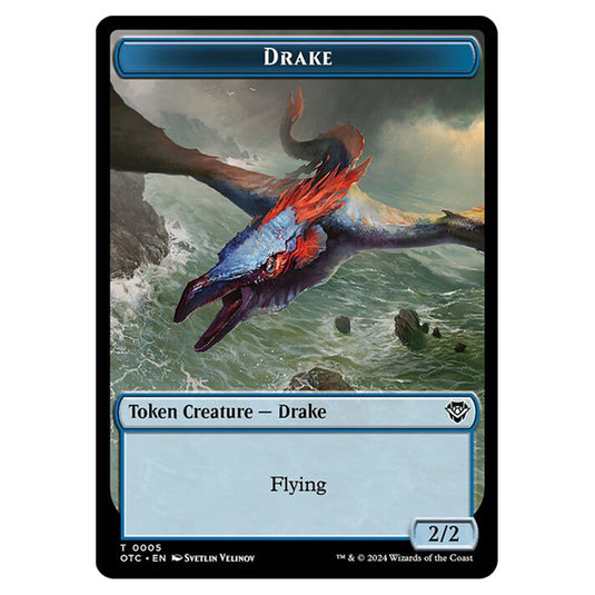 Magic The Gathering - Outlaws of Thunder Junction - Commander Tokens - Drake - 0005