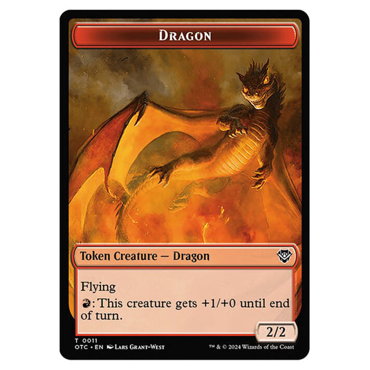 Magic The Gathering - Outlaws of Thunder Junction - Commander Tokens - Dragon - 0011