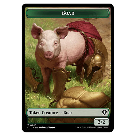 Magic The Gathering - Outlaws of Thunder Junction - Commander Tokens - Boar - 0016