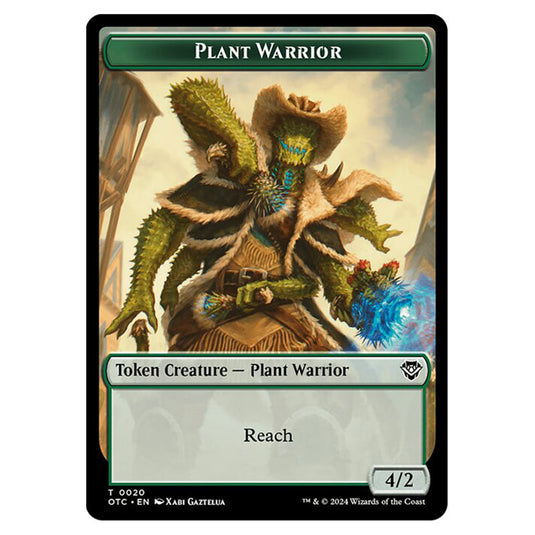 Magic The Gathering - Outlaws of Thunder Junction - Commander Tokens - Plant Warrior - 0020