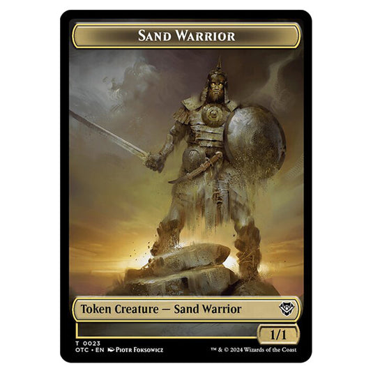 Magic The Gathering - Outlaws of Thunder Junction - Commander Tokens - Sand Warrior - 0023