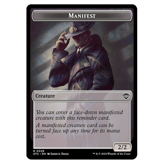 Magic The Gathering - Outlaws of Thunder Junction - Commander Tokens - Manifest - 0028