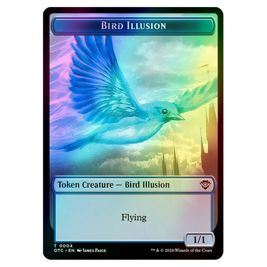 Magic The Gathering - Outlaws of Thunder Junction - Commander Tokens - Bird Illusion - 0004 (Foil)