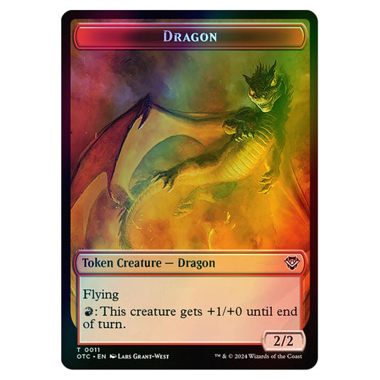 Magic The Gathering - Outlaws of Thunder Junction - Commander Tokens - Dragon - 0011 (Foil)