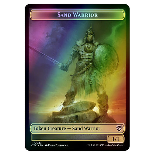 Magic The Gathering - Outlaws of Thunder Junction - Commander Tokens - Sand Warrior - 0023 (Foil)