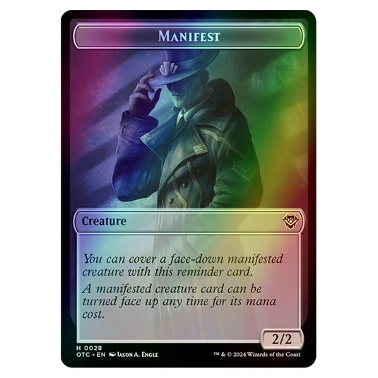 Magic The Gathering - Outlaws of Thunder Junction - Commander Tokens - Manifest - 0028 (Foil)