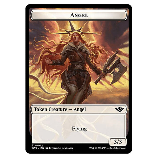 Magic The Gathering - Outlaws of Thunder Junction Tokens - Angel - 0002