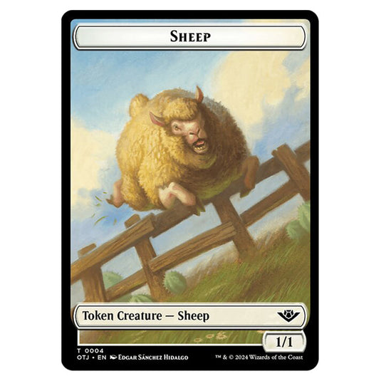 Magic The Gathering - Outlaws of Thunder Junction Tokens - Sheep - 0004