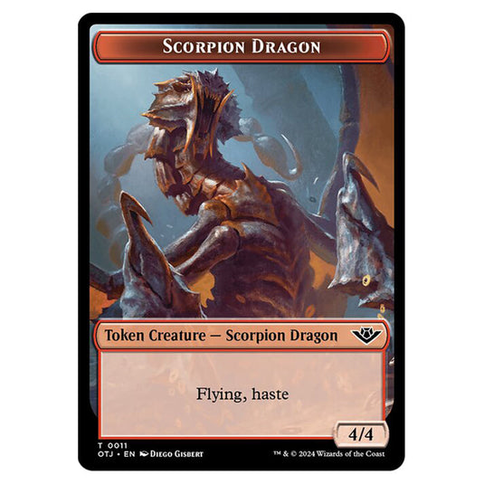 Magic The Gathering - Outlaws of Thunder Junction Tokens - Scorpion Dragon - 0011