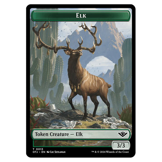 Magic The Gathering - Outlaws of Thunder Junction Tokens - Elk - 0013