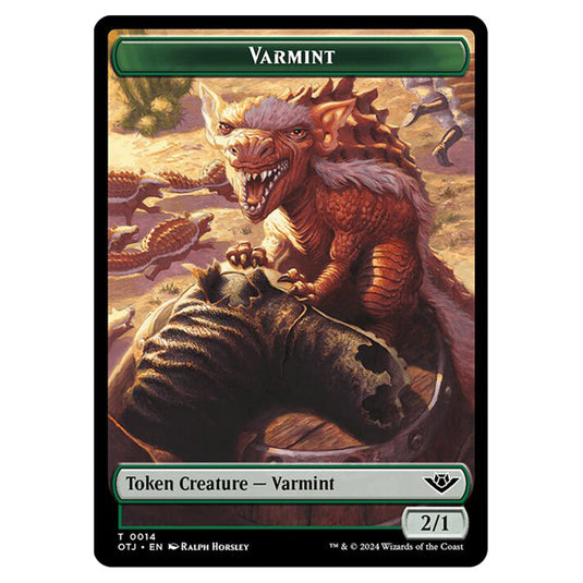 Magic The Gathering - Outlaws of Thunder Junction Tokens - Varmint - 0014