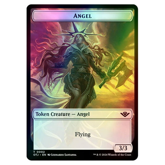 Magic The Gathering - Outlaws of Thunder Junction Tokens - Angel - 0002 (Foil)