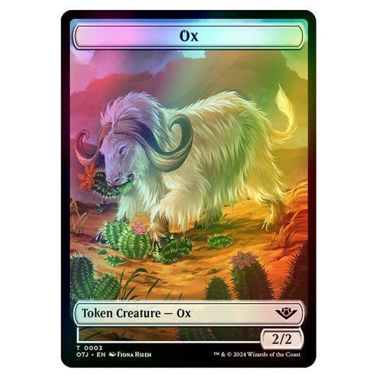 Magic The Gathering - Outlaws of Thunder Junction Tokens - Ox - 0003 (Foil)