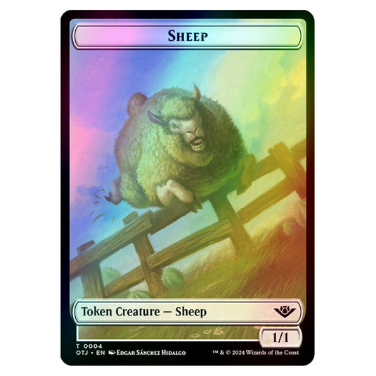 Magic The Gathering - Outlaws of Thunder Junction Tokens - Sheep - 0004 (Foil)