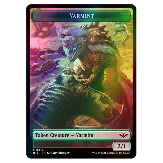 Magic The Gathering - Outlaws of Thunder Junction Tokens - Varmint - 0014 (Foil)