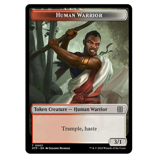 Magic The Gathering - Outlaws of Thunder Junction - Breaking News Tokens - Human Warrior - 0003