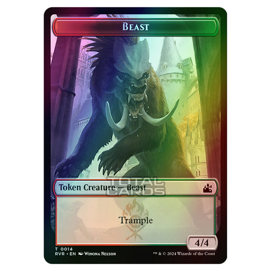 Magic The Gathering - Ravnica Remastered - Tokens - Beast - 0014 (Foil)