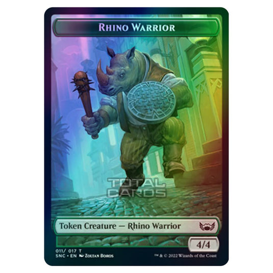 Magic The Gathering - Streets of New Capenna - Tokens - Rhino Warrior - 11/17 (Foil)
