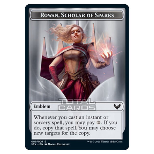 Magic The Gathering - Strixhaven - School of Mages - Rowan, Scholar of Sparks Emblem - 9/9
