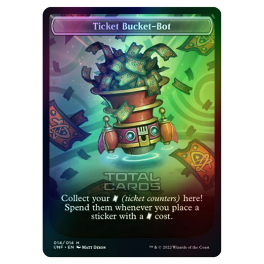 Magic The Gathering - Unfinity - Tokens - Ticket Bucket-Bot - 14/14 (Foil)