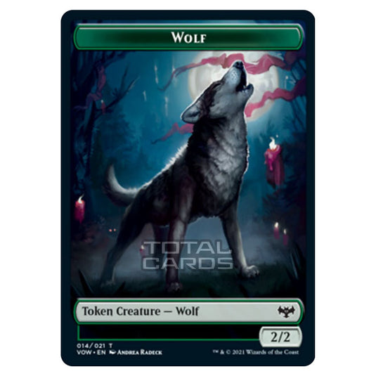 Magic The Gathering - Innistrad - Crimson Vow - Wolf - 14/21 Magic The Gathering - Innistrad - Crimson Vow - Wolf - 14/21