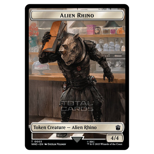 Magic The Gathering - Universes Beyond - Doctor Who - Tokens - Alien Rhino - 0003