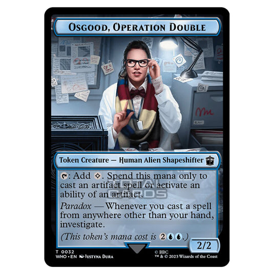 Magic The Gathering - Universes Beyond - Doctor Who - Tokens - Osgood, Operation Double - 0032