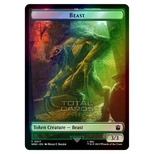 Magic The Gathering - Universes Beyond - Doctor Who - Tokens - Beast - 0017 (Foil)