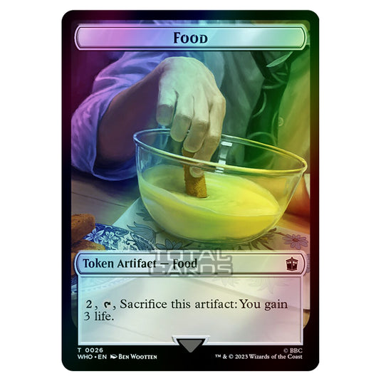 Magic The Gathering - Universes Beyond - Doctor Who - Tokens - Food - 0026 (Foil)
