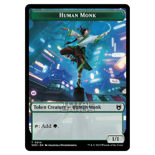 Magic The Gathering - Wilds of Eldraine - Commander Tokens - Human Monk - 0014