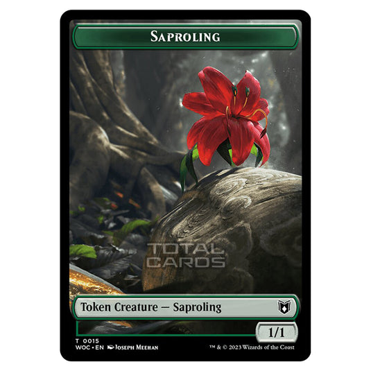 Magic The Gathering - Wilds of Eldraine - Commander Tokens - Saproling - 0015