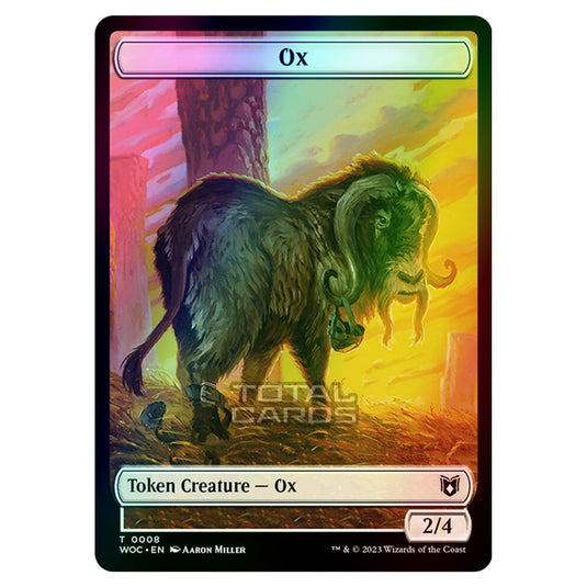 Magic The Gathering - Wilds of Eldraine - Commander Tokens - Ox - 0008 (Foil)