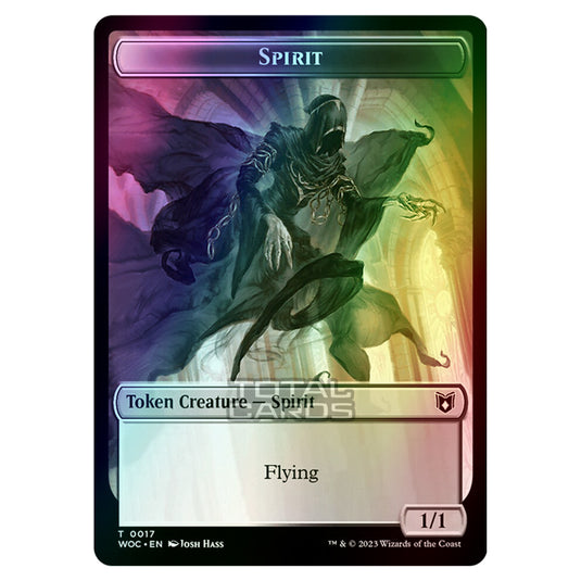 Magic The Gathering - Wilds of Eldraine - Commander Tokens - Spirit - 0017 (Foil)