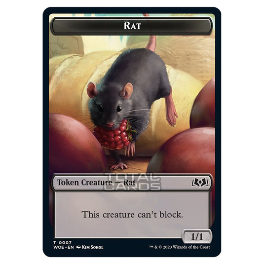 Magic The Gathering - Wilds of Eldraine - Tokens - Rat - 0007 Magic The Gathering - Wilds of Eldraine - Tokens - Rat - 0007