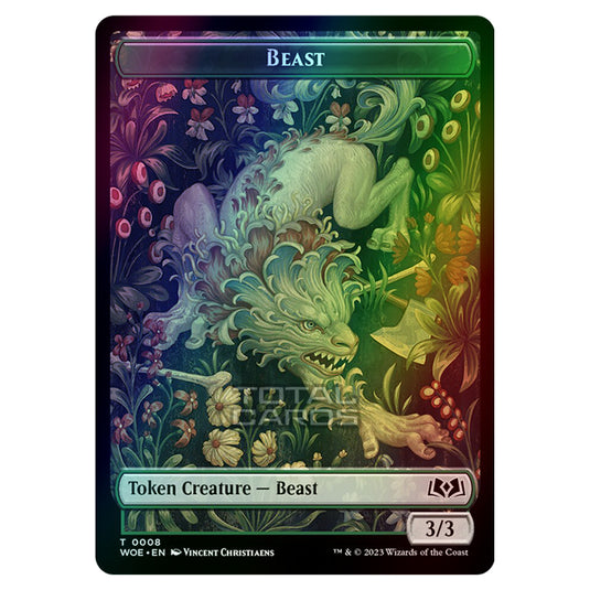 Magic The Gathering - Wilds of Eldraine - Tokens - Beast - 0008 (Foil)