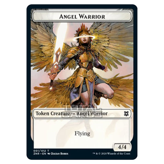 Magic The Gathering - Zendikar Rising - Tokens - Angel Warrior - 1/12