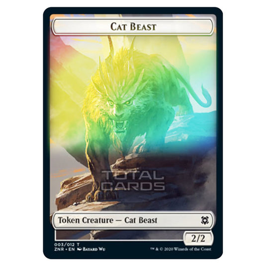 Magic The Gathering - Zendikar Rising - Tokens - Cat Beast - 3/12 (Foil)