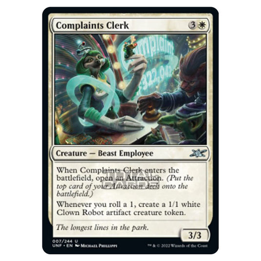 Magic The Gathering - Unfinity - Complaints Clerk - 007/244