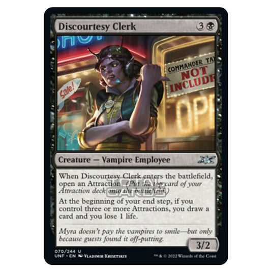 Magic The Gathering - Unfinity - Discourtesy Clerk - 070/244