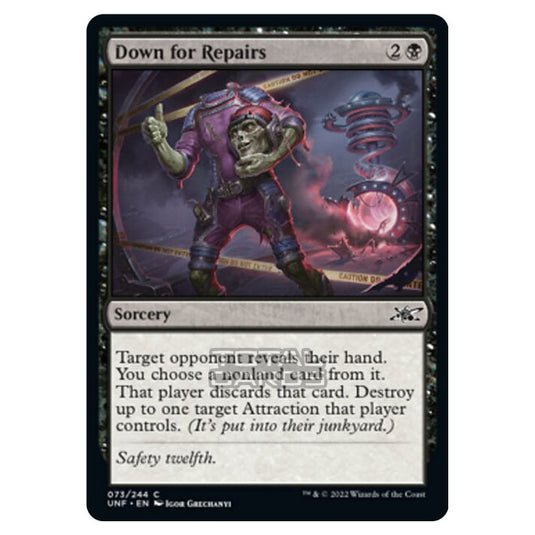 Magic The Gathering - Unfinity - Down for Repairs - 073/244