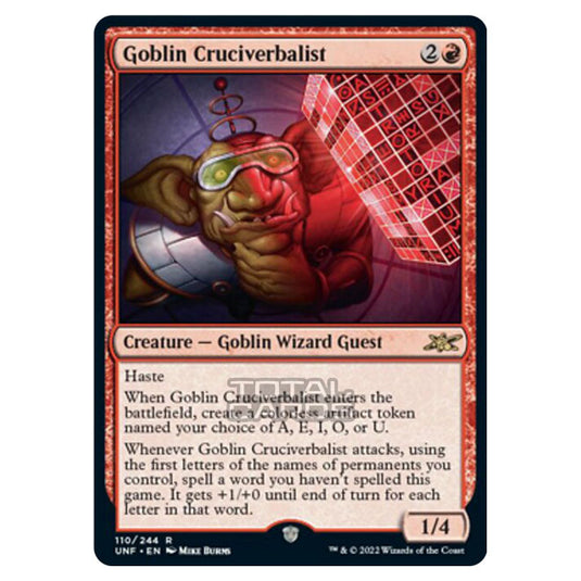 Magic The Gathering - Unfinity - Goblin Cruciverbalist - 110/244