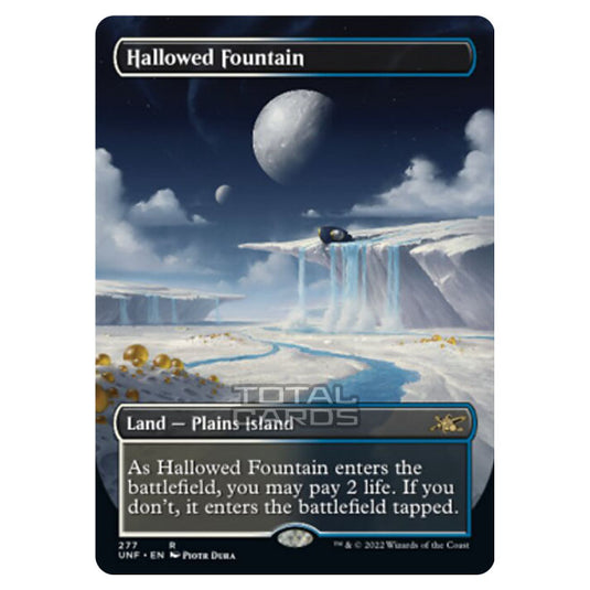 Magic The Gathering - Unfinity - Hallowed Fountain (Alternate-Art Borderless Card) - 277/244