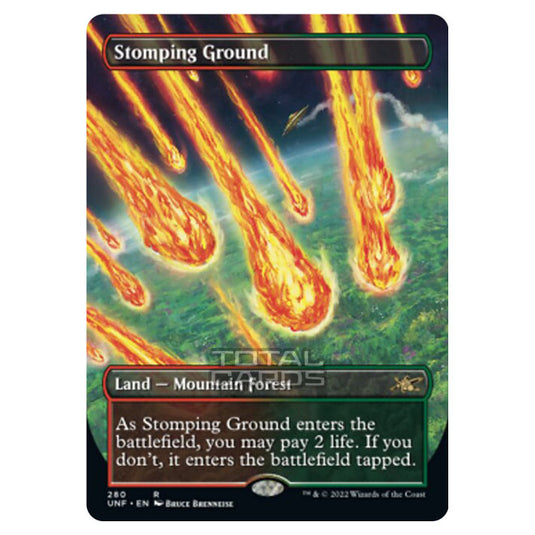 Magic The Gathering - Unfinity - Stomping Ground (Alternate-Art Borderless Card) - 280/244